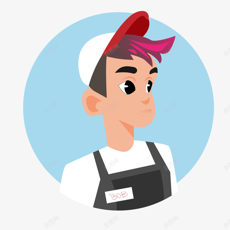 卡通男孩人物矢量图ai免抠素材_88icon https://88icon.com 卡通 头像设计 服务员 男孩 职业人物 矢量图