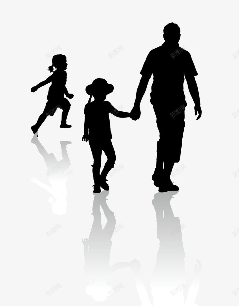 家人剪影矢量图eps免抠素材_88icon https://88icon.com 剪影 孩子 家人 家剪影 父亲 矢量图 黑色