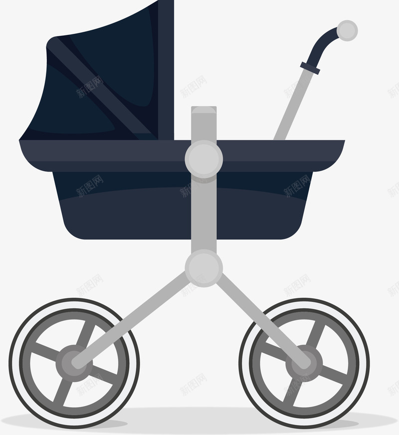 灰色卡通婴儿推车png免抠素材_88icon https://88icon.com 卡通推车 婴儿推车 婴儿车 手推车 灰色推车 矢量png