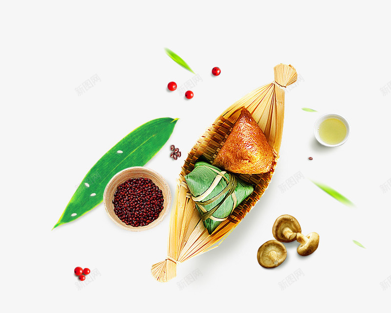 粽子平拍图png免抠素材_88icon https://88icon.com PNG 平拍图 端午节素材 粽子 食物