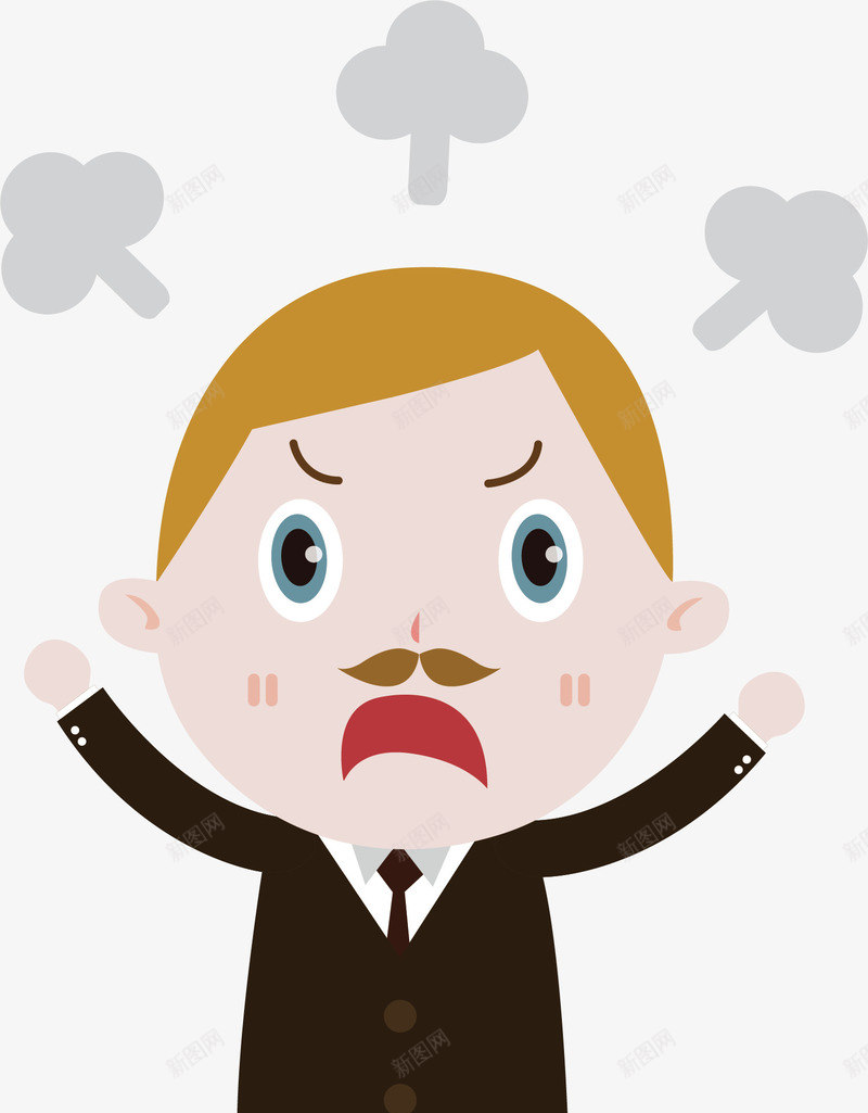 生气八字胡男人png免抠素材_88icon https://88icon.com 可爱 彩色 手绘的 现代 生气 男人 矢量的 简约