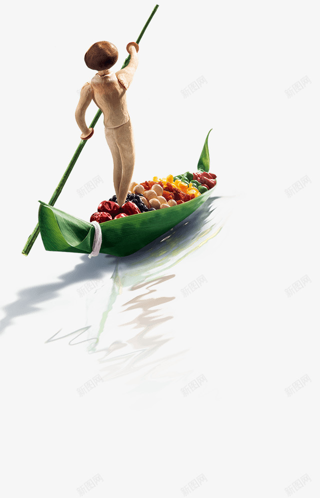 创意粽子撑船png免抠素材_88icon https://88icon.com 粽子 船