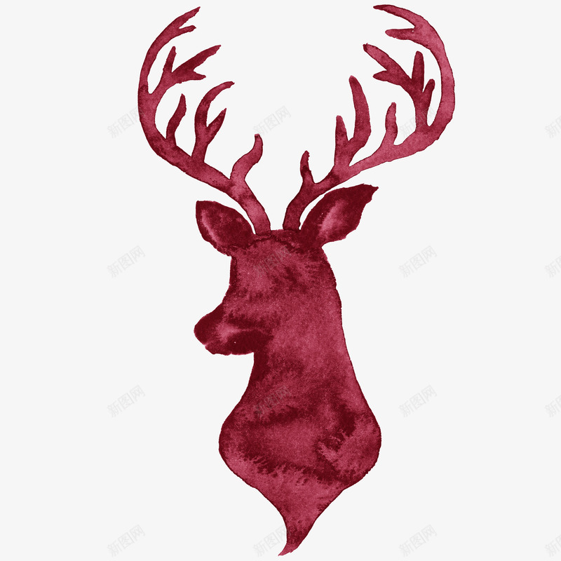 手绘水彩麋鹿png免抠素材_88icon https://88icon.com 头像 小鹿 手绘 手绘水彩麋鹿 水彩 麋鹿