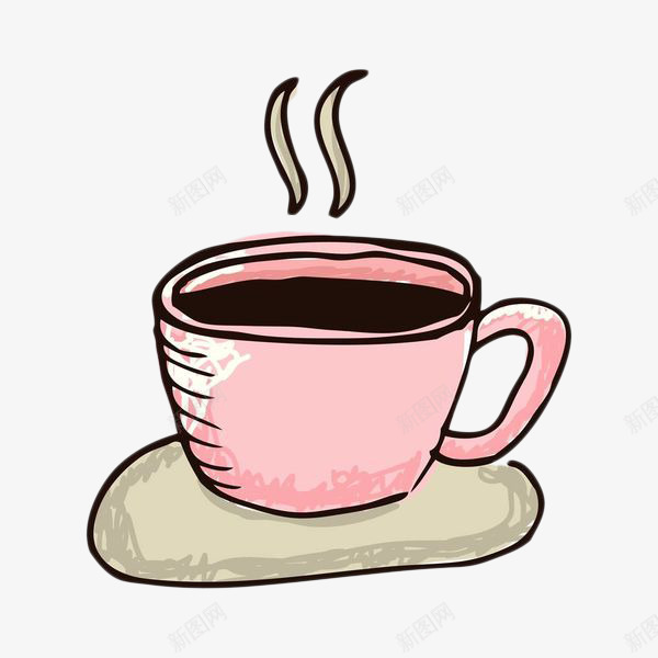 手绘简约茶杯png免抠素材_88icon https://88icon.com 冒热气的茶 奶茶 杯子 热气 简约手绘 粉色茶杯 茶 饮料