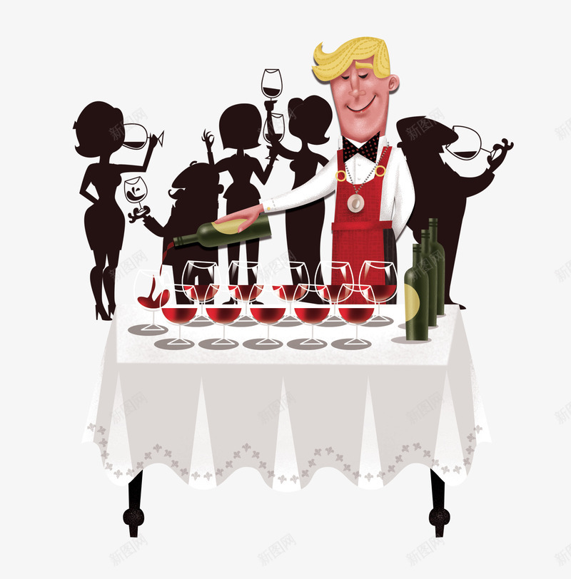 酒吧喝酒场景png免抠素材_88icon https://88icon.com 吧台 喝红酒的人 女郎 服务员 灯光 红酒 酒会 酒杯