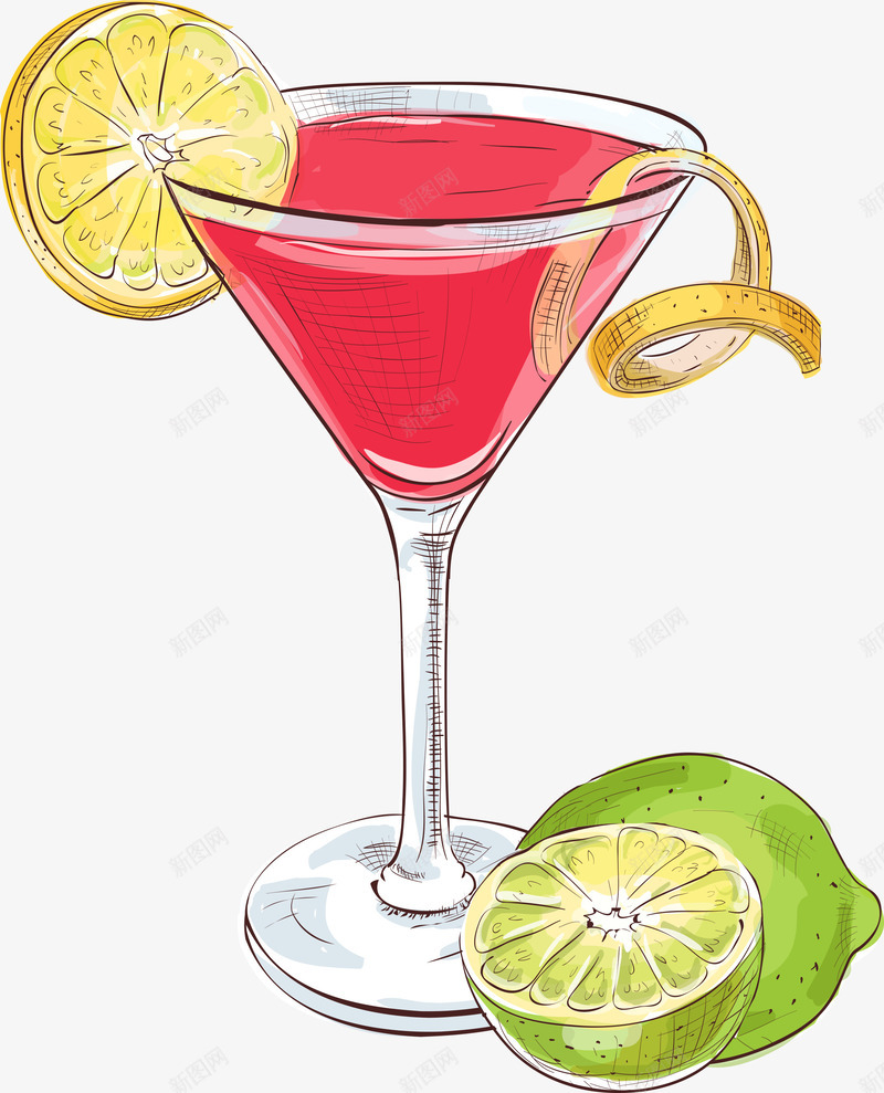 柠檬片和鸡尾酒简图png免抠素材_88icon https://88icon.com 柠檬 柠檬片 水果 简图 酸酸甜甜 高脚杯 鸡尾酒