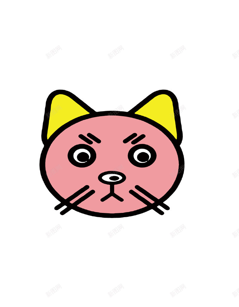 手绘线条猫咪图像psd免抠素材_88icon https://88icon.com 头像 手绘线条猫咪图像 猫咪头 简笔画 线条画