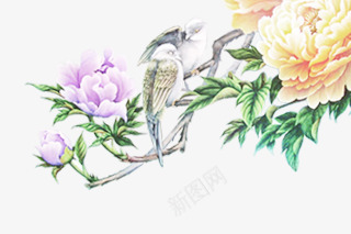 古风喜鹊花枝中国风png免抠素材_88icon https://88icon.com 古风 喜鹊 花枝