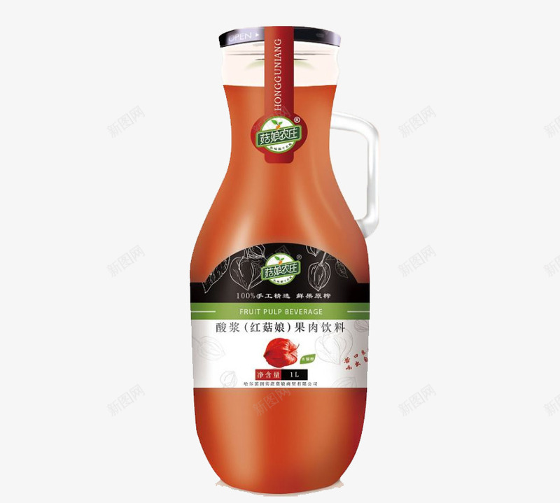 菇娘庄园饮料png免抠素材_88icon https://88icon.com 水 瓶装 饮品 饮料