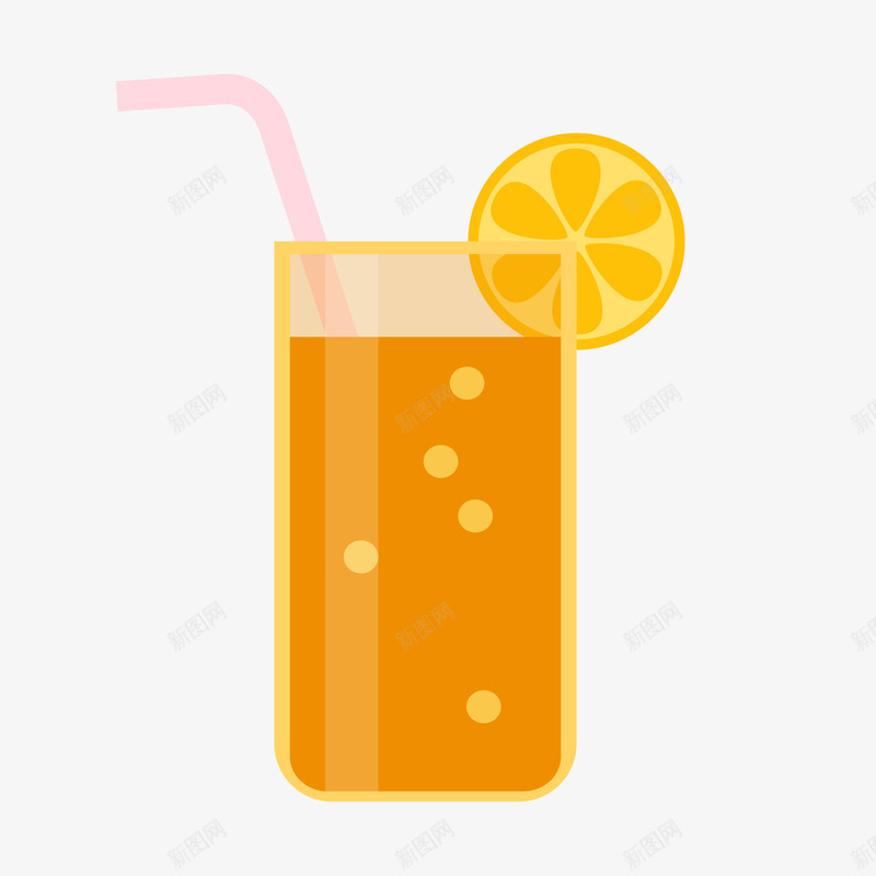 卡通橙汁矢量图ai免抠素材_88icon https://88icon.com 创意卡通 卡通 卡通插图 插图 果汁 橙汁 饮料 矢量图