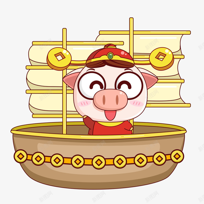 小船猪宝宝psd免抠素材_88icon https://88icon.com 可爱猪宝宝 小猪 小船猪宝宝PNG 手绘猪宝宝 猪宝宝 装饰背景