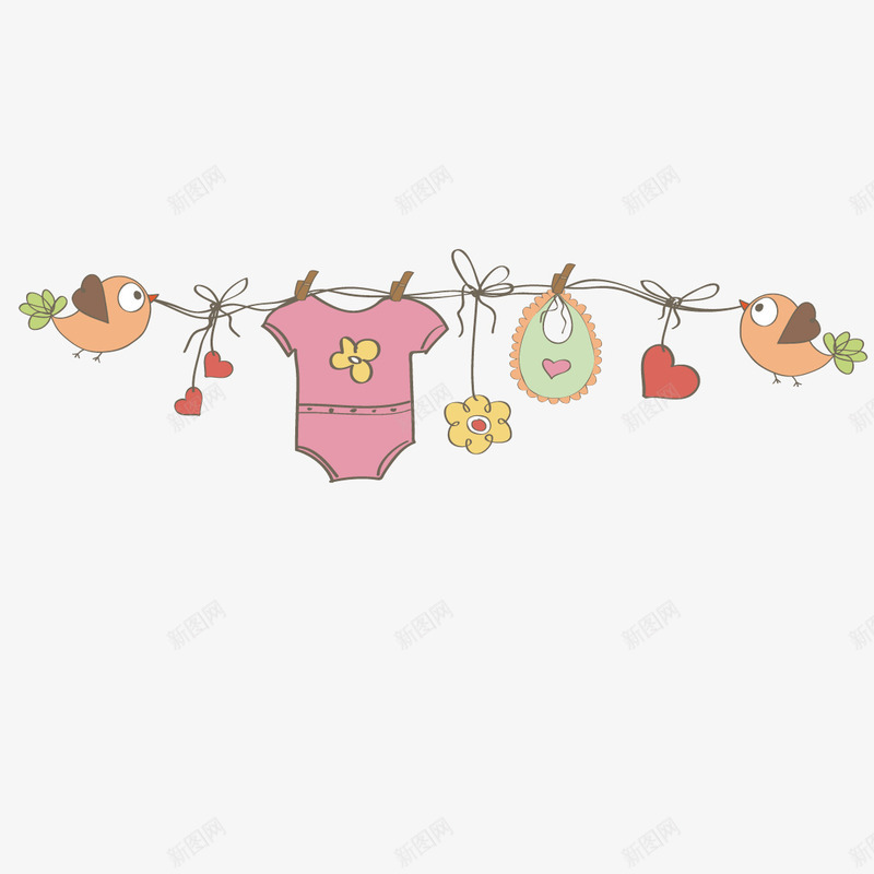 婴儿服装海报矢量图ai免抠素材_88icon https://88icon.com 婴儿 婴儿服装 海报 矢量图