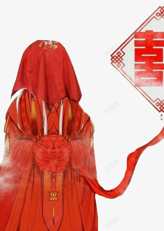 卡通古风女孩头像png免抠素材_88icon https://88icon.com 卡通 古风 头像 女孩 彩色 手绘 水彩 红色 装饰