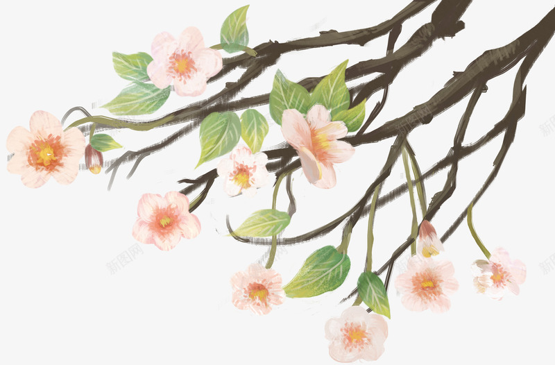 春天装饰鲜花png免抠素材_88icon https://88icon.com 春天 春天花枝 花枝 装饰图案 装饰花朵 鲜花