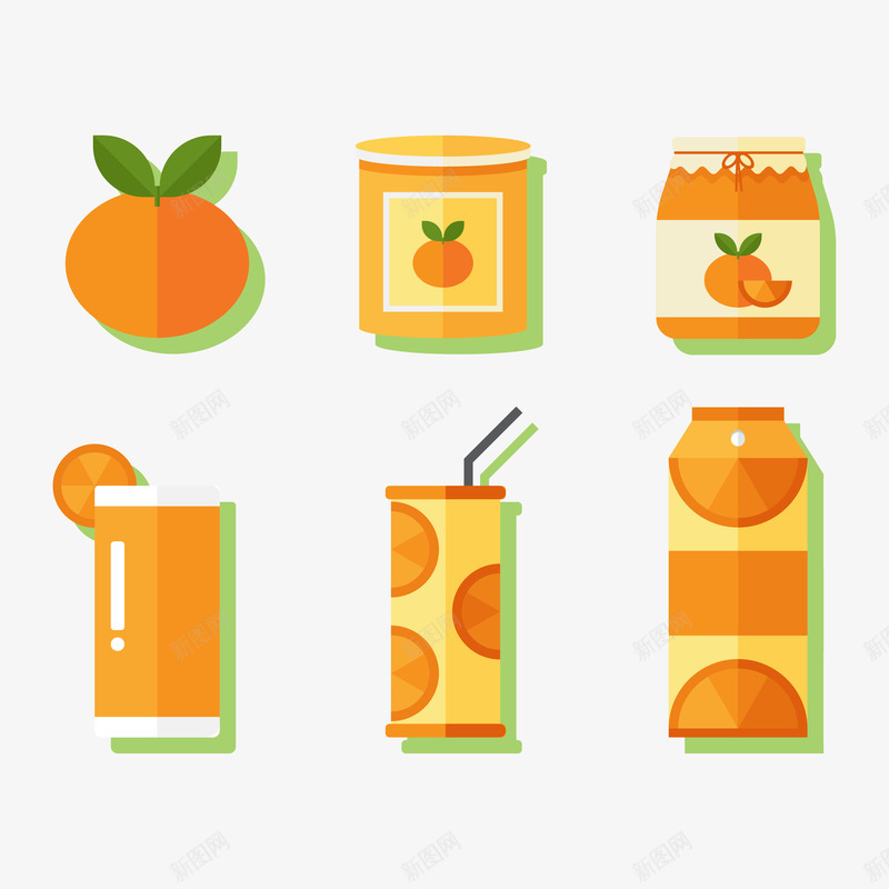 橙汁水果饮料矢量图ai免抠素材_88icon https://88icon.com 橙汁 水果 饮料 矢量图