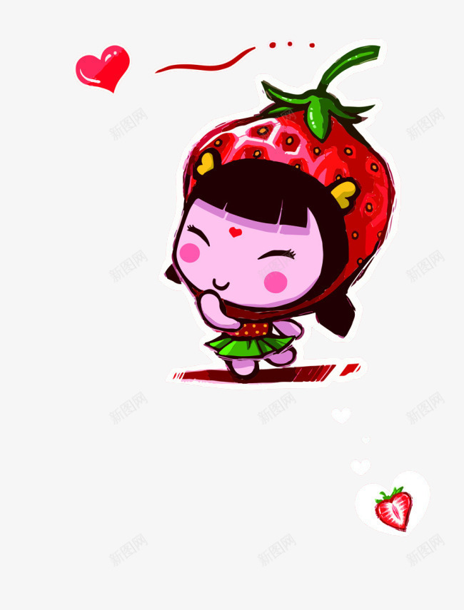 草莓宝宝png免抠素材_88icon https://88icon.com 可爱 水果宝宝 草莓 草莓宝宝