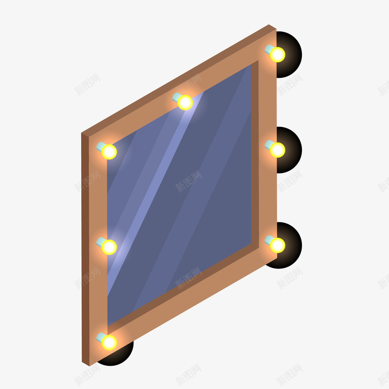 灯光镜子梳妆镜灯泡矢量图eps免抠素材_88icon https://88icon.com 免抠图PNG 梳妆镜 灯光 灯泡 镜子 矢量图