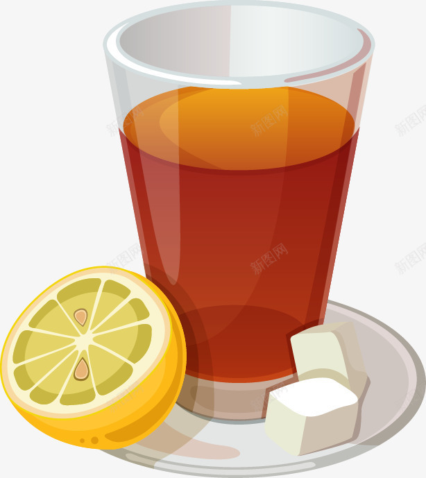 卡通精美饮品柠檬汁矢量图ai免抠素材_88icon https://88icon.com 下午茶 卡通 柠檬汁 精美 饮品 矢量图