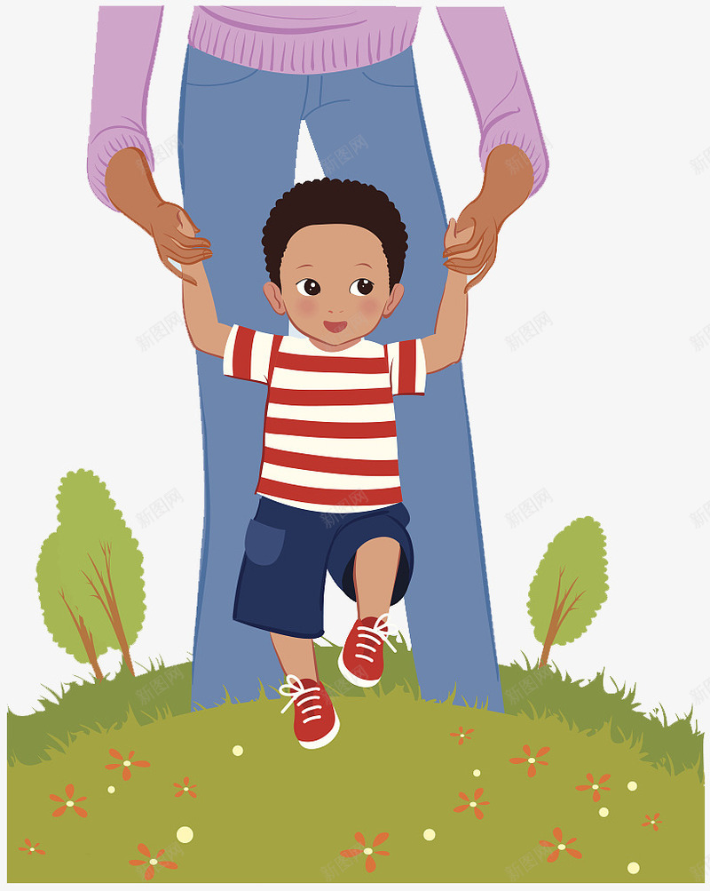 草地上学走路的孩子和妈妈png免抠素材_88icon https://88icon.com 亲子插图 卡通 可爱 妈妈教小孩走路 学走路 孩子和妈妈 草地上 草地上的人 走路的小人