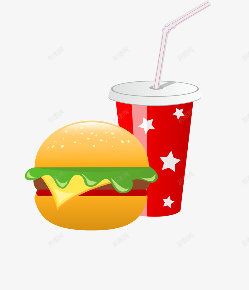 卡通汉堡食物png免抠素材_88icon https://88icon.com 卡通 快餐 汉堡 矢量汉堡 食物 饮料