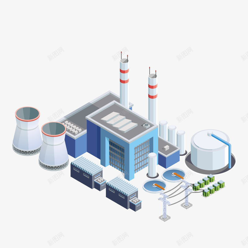 现代工业建筑物矢量图eps免抠素材_88icon https://88icon.com 创意 卡通 图案 小清新 工业 建筑物 彩色 简约 装饰 矢量图