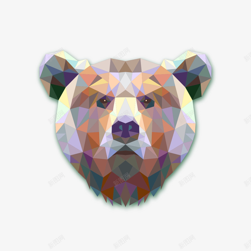 黑熊头像模板png免抠素材_88icon https://88icon.com 创意 动物 马塞克 黑熊 黑熊头像