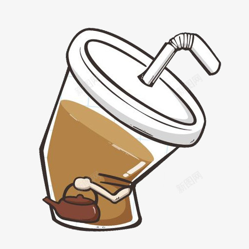 可爱卡通奶茶杯子psd免抠素材_88icon https://88icon.com 免抠PNG 卡通奶茶杯 卡通奶茶杯子 可爱 奶茶 手绘 杯子 饮料