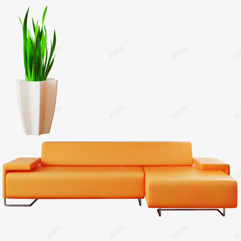 橘色沙发png免抠素材_88icon https://88icon.com 橘色沙发 橘黄色沙发 沙发正面 现代沙发 简约沙发 黄色沙发