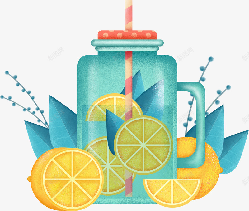 手绘插画柠檬杯png免抠素材_88icon https://88icon.com 手绘柠檬杯 插画柠檬杯 柠檬 柠檬杯
