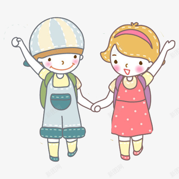 手拉手的孩子png免抠素材_88icon https://88icon.com 上学 卡通 孩子 手拉手 手牵手 手绘