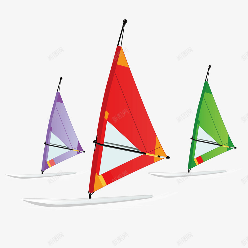 夏日旅游海边元素矢量图ai免抠素材_88icon https://88icon.com 夏日旅游海边矢量元素帆船 矢量图