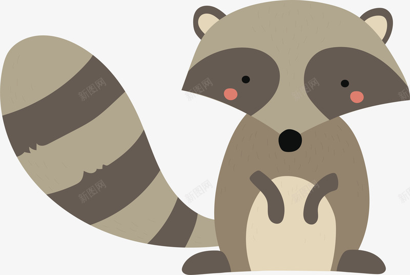 可爱小浣熊动物矢量图ai免抠素材_88icon https://88icon.com 可爱 宠物 微笑 插画 森林 现代 生物 精美 矢量图