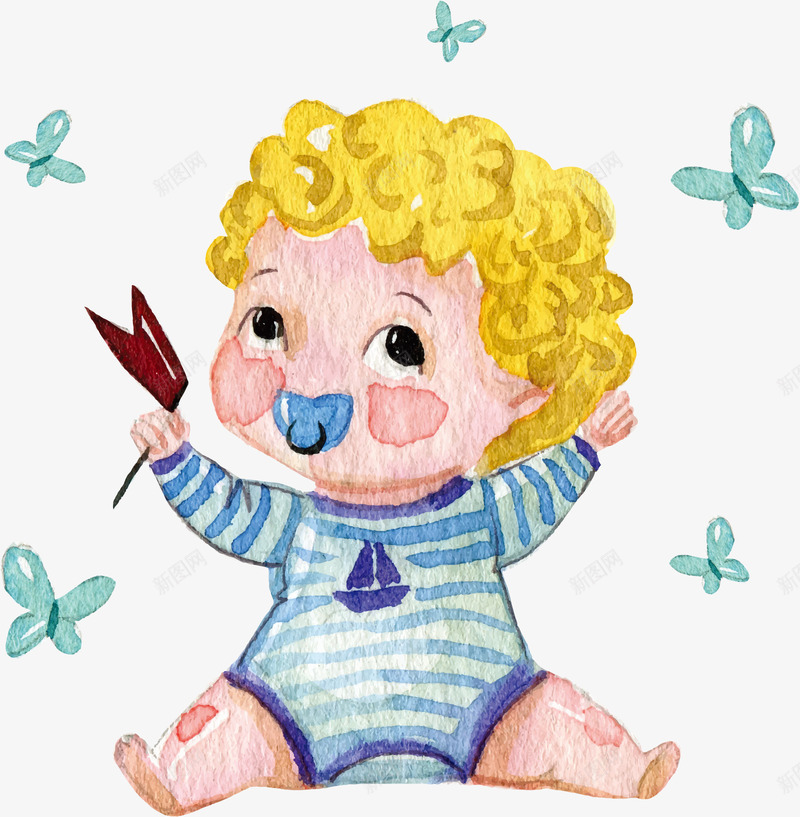 调皮的小宝贝矢量图ai免抠素材_88icon https://88icon.com PNG免抠图下载 卡通 宝宝 小北鼻 母亲节 矢量图 蝴蝶 装饰