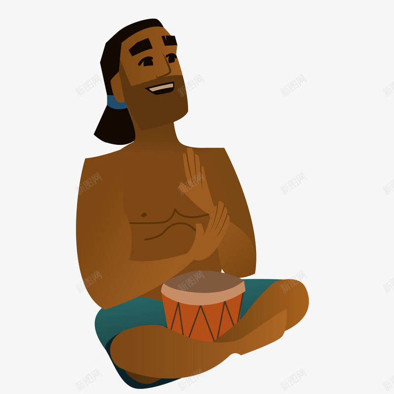 非洲人卡通头像男生矢量图ai免抠素材_88icon https://88icon.com 人物头像男 卡通头像男 卡通头像男生 头像男女 扁平化头像男 敲鼓 跳舞 矢量图