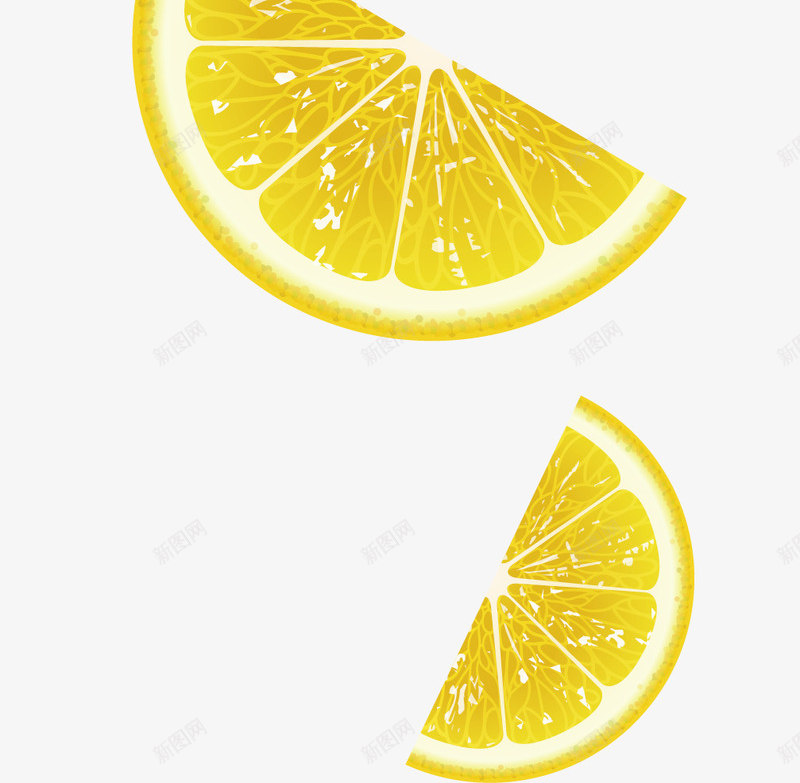 柠檬片png免抠素材_88icon https://88icon.com 卡通 手绘 柠檬片 水果 黄色