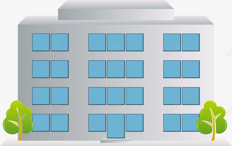 住院处元素png免抠素材_88icon https://88icon.com png 住院处 元素 卡通 妇科医院 绿树