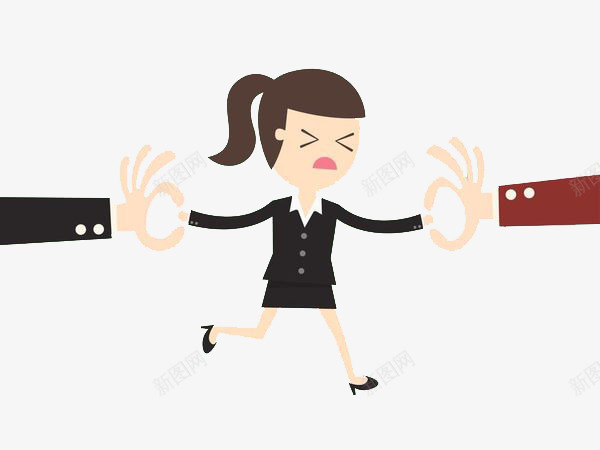 拒绝的女孩png免抠素材_88icon https://88icon.com 上班族 卡通 商务 女孩 手指 手绘 手臂 拒绝 烦恼