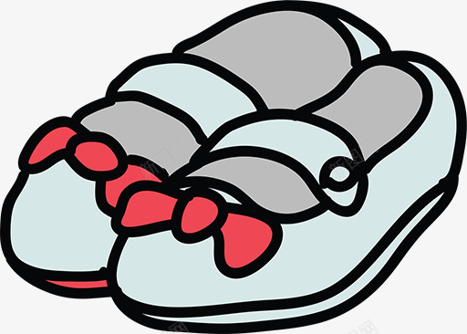 卡通Baby鞋子png免抠素材_88icon https://88icon.com 婴儿服饰 婴儿用品 婴儿鞋子 母婴用品