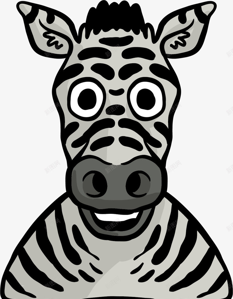 斑马头像矢量图ai免抠素材_88icon https://88icon.com 动物 动物插画 卡通动物 可爱动物 头像 小动物 斑马 矢量图