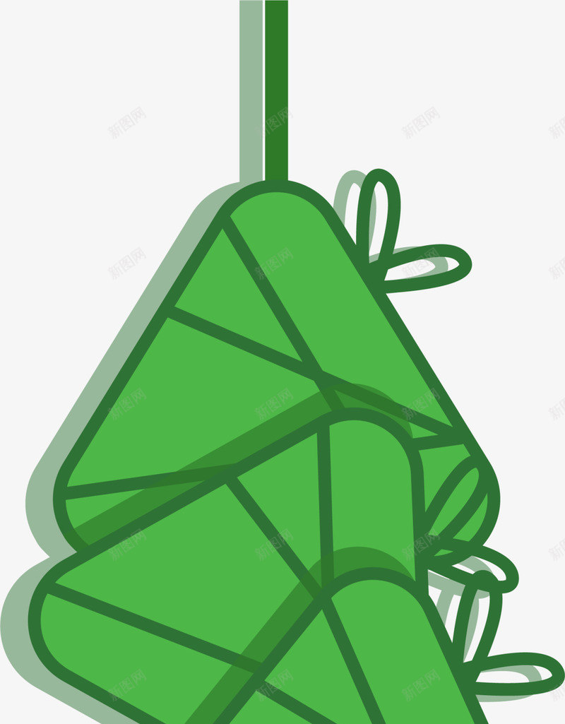 绿色美味粽子挂饰png免抠素材_88icon https://88icon.com 传统节日 农历五月初五 扁平粽子 端午节 粽子挂饰 绿色粽子