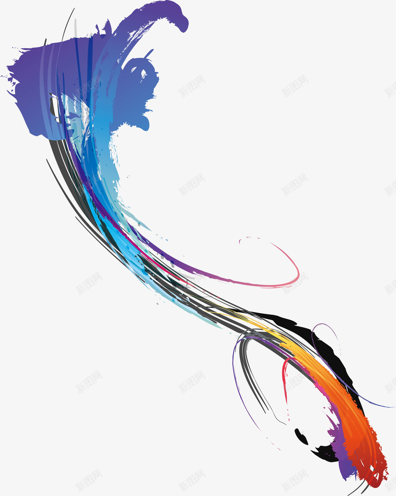 蓝色水彩飞溅矢量图ai免抠素材_88icon https://88icon.com 水彩 矢量设计 蓝色 飞溅 矢量图