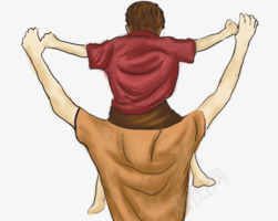 骑在父亲脖子上的孩子png免抠素材_88icon https://88icon.com 孩子 父亲 背影