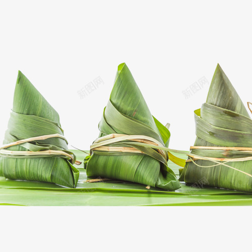 绿色质感装饰粽子装饰图png免抠素材_88icon https://88icon.com 糯米 绿色粽叶 绿色粽子 美食 装饰图 设计图