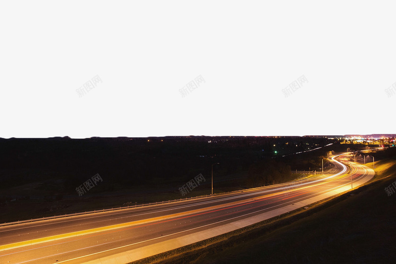 公路夜景png免抠素材_88icon https://88icon.com 公路 水泥公路 水泥路 灯光 自然风光 金色