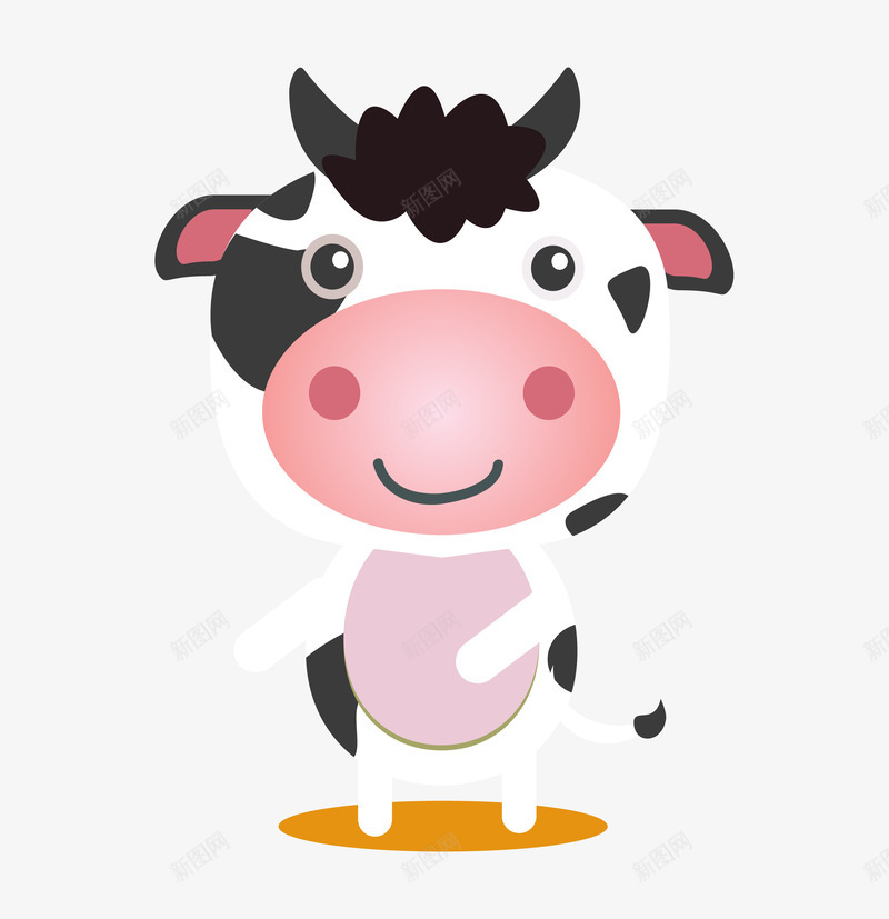 卡通可爱小动物装饰动物头像奶牛png免抠素材_88icon https://88icon.com 动物可爱 卡通动物 奶牛 小清新海报设计 手绘动物头像 萌萌哒的小动物 装饰卡通