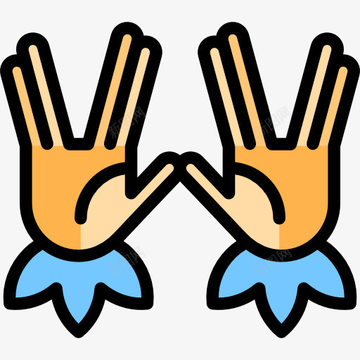 两个手掌png免抠素材_88icon https://88icon.com 卡通 手指 手掌 手绘