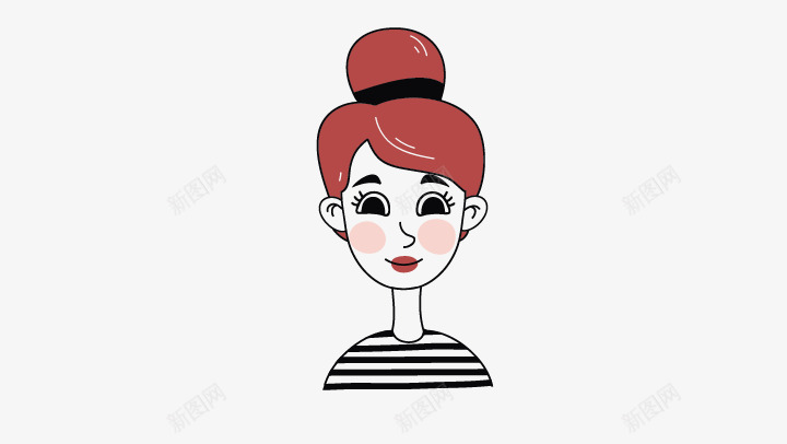 女生头像矢量图eps免抠素材_88icon https://88icon.com 卡通女人 女生头像 矢量女生 矢量图