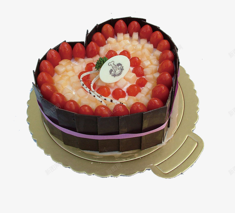 心形水果蛋糕png免抠素材_88icon https://88icon.com 产品实物 巧克力 心 水果 甜品 生日 糕点 蛋糕
