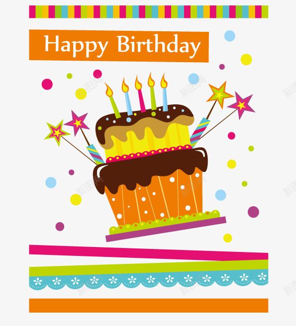 生日贺卡元素png免抠素材_88icon https://88icon.com 卡通蛋糕 巧克力蛋糕 生日快乐 蛋糕