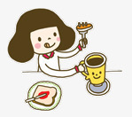 吃饭的小女孩png免抠素材_88icon https://88icon.com 吃早餐的孩子 小女孩吃早餐 小女孩吃饭